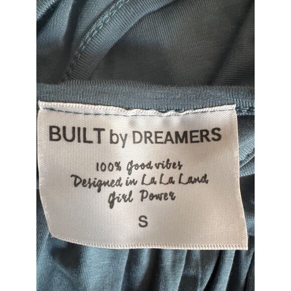 BUILT by Dreamers babydoll Top Blue Soft Half Sleeve Loose Fit Women's Small - Picture 2 of 5